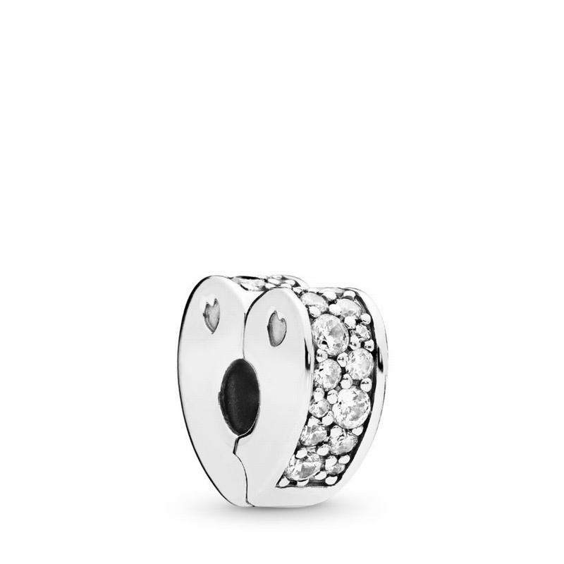 Pandora Sparkling Arcs of Love Clip Charm NZ, Sterling Silver (372698-FDV)